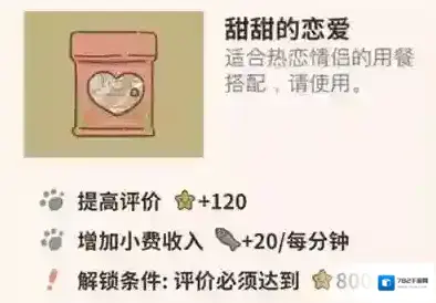 动物餐厅甜甜的恋爱设施怎么解锁 恋爱获取方法攻略