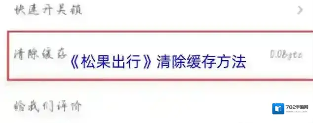 松果出行清除缓存