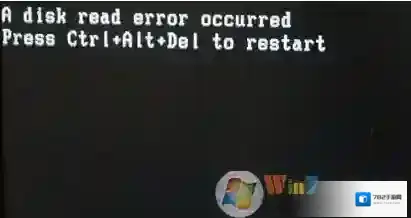 电脑开机出现屏幕出现a disk read error  occurred怎么办？