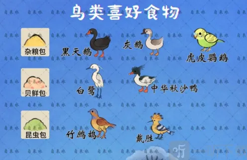 桃源深处有人家鸟类喜好食物一览指南教程