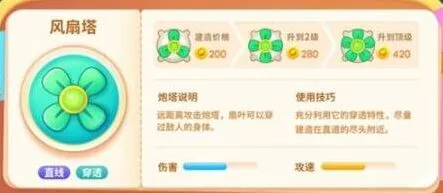 《保卫萝卜4》绿野奇缘炮塔风扇塔指南