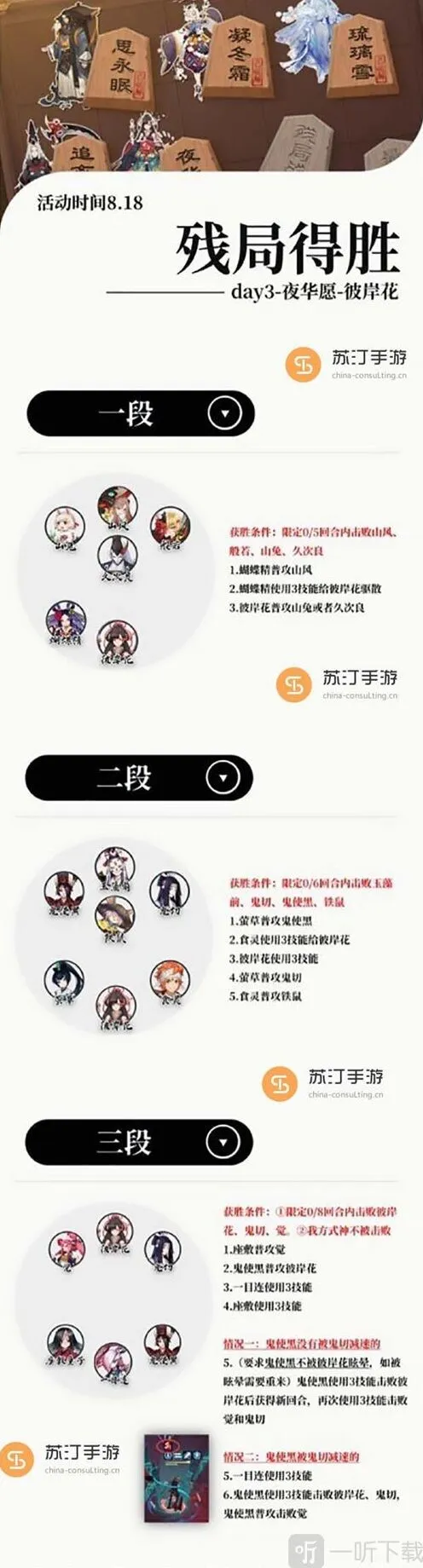 阴阳师残局得胜夜华愿全攻略