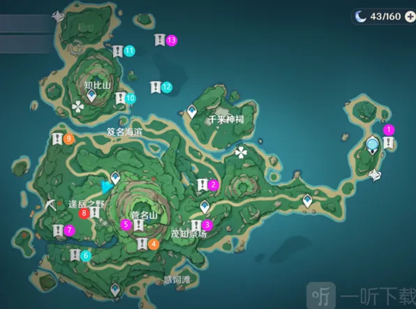 原神鹤观岛限时挑战机关位置分布图详细指南