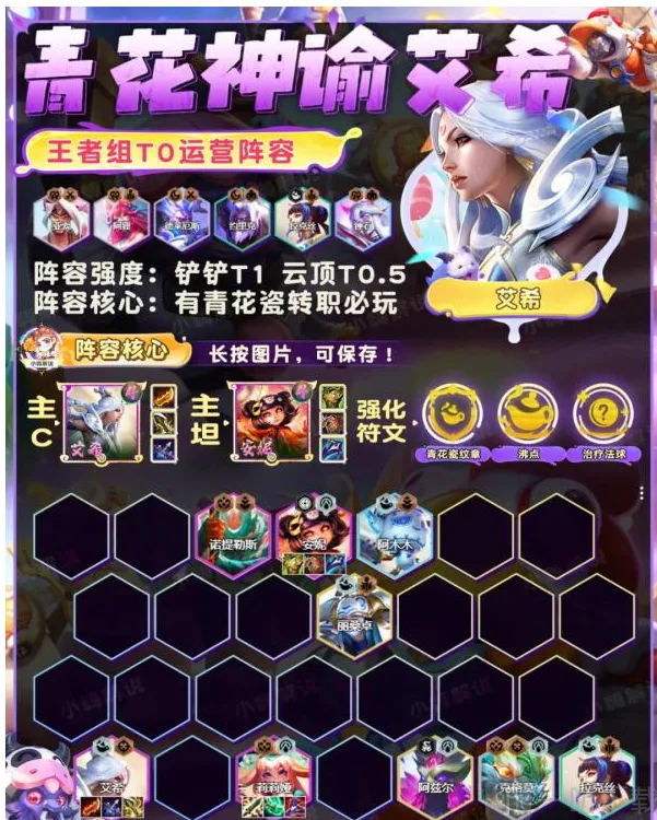 金铲铲之战青花神谕艾希阵容详解