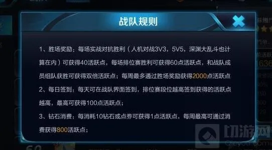 王者荣耀战队活跃点上限玩法解析