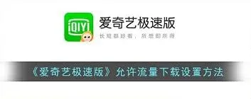 《爱奇艺极速版》流量下载操作详解