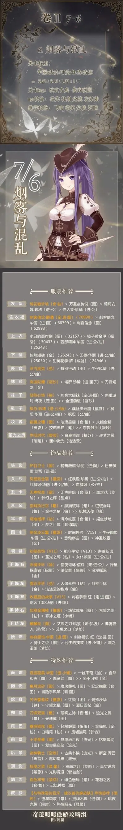 《奇迹暖暖》7-6烟雾与混乱详细攻略