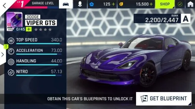 狂野飙车9道奇Viper GTS指南 车辆数据一览