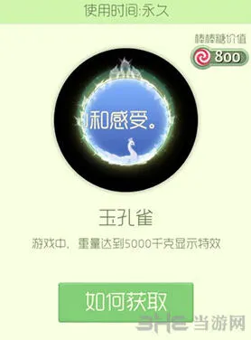 球球大作战永久皮肤玉孔雀光环介绍