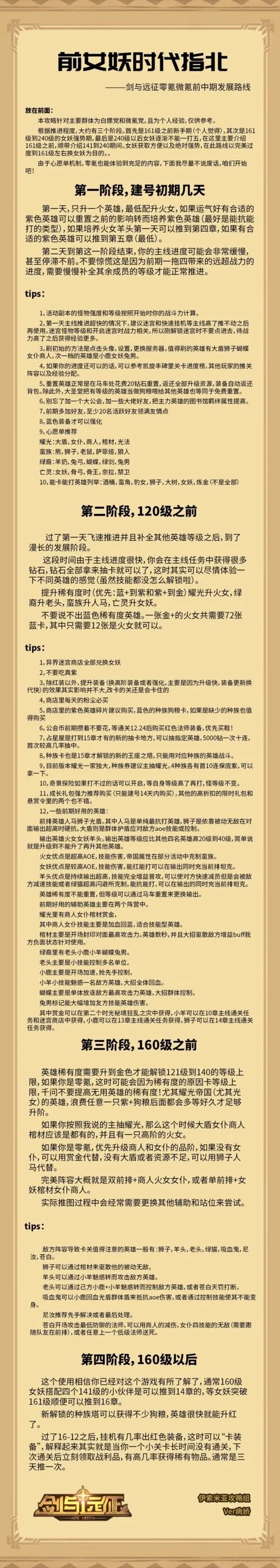 剑与远征萌新阵容技巧分享