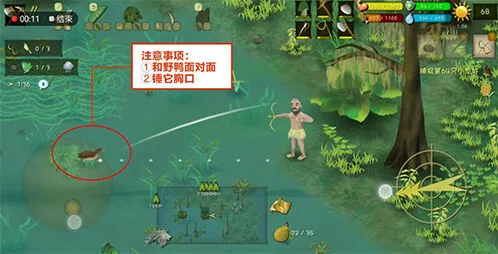 挨饿荒野沼泽丛林抓野鸭攻略