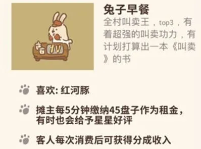 动物餐厅兔子早餐攻略 摊主来访方法全介绍