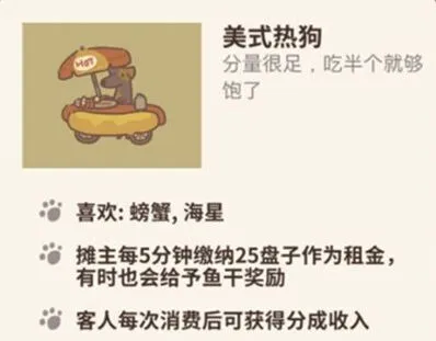 动物餐厅美式热狗解锁攻略与收益作用