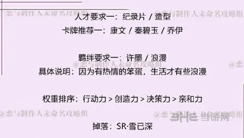 恋与制作人第六章6-6副本攻略技巧