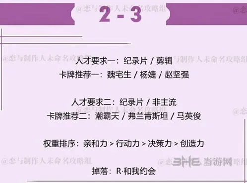 恋与制作人第二章2-3许墨副本教程