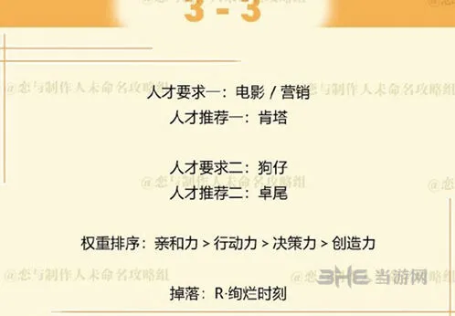 恋与制作人周棋洛拍摄副本3-3通关技巧指南