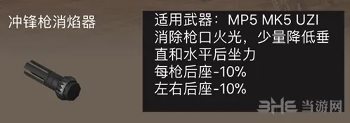 荒野行动冲锋枪消焰器怎么样 新手必学配件知识