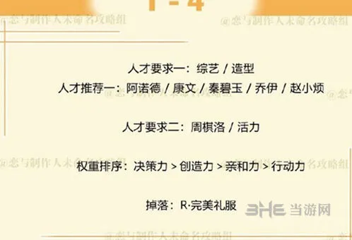 《恋与制作人》周棋洛拍摄副本1-4攻略技巧