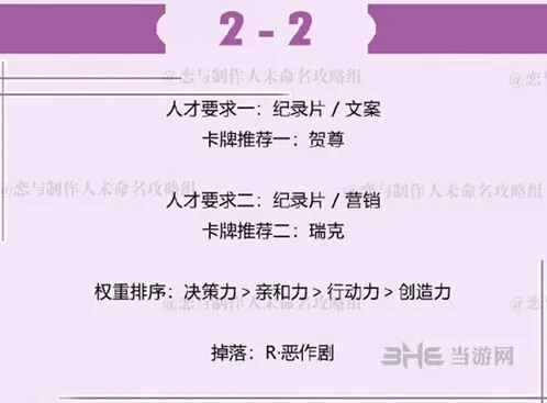《恋与制作人》许墨拍摄副本2-2详解
