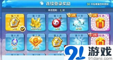 天天酷跑8月签到奖励标准版