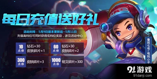 《王者荣耀》5月9日充值好礼技巧分享