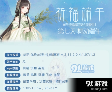 奇迹暖暖清凉舞裙技能顺序与搭配技巧