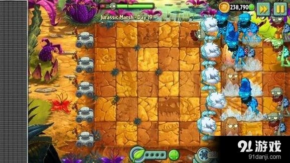 植物大战僵尸2第19天侏罗纪沼泽图文教程