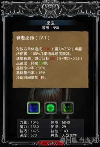 地下城堡2巫医图15属性技能指南