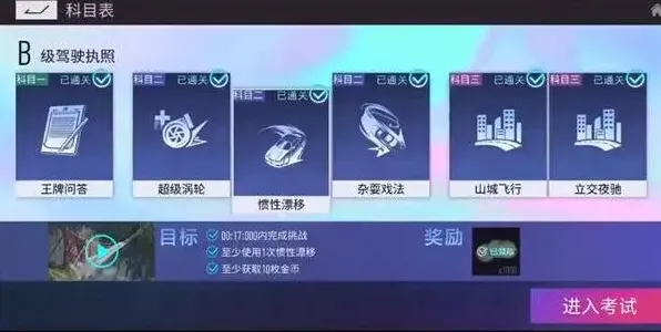 王牌竞速S驾照科目一要点分享