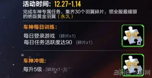 QQ飞车黄金羽翼碎片获取途径