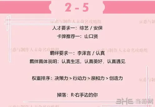 恋与制作人：李泽言副本2-5攻略指南