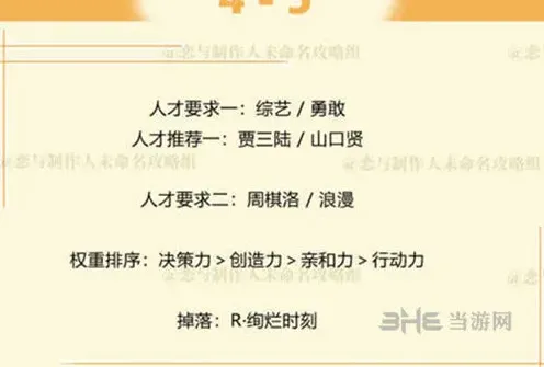 恋与制作人周棋洛4-5关卡三星完美通关指南