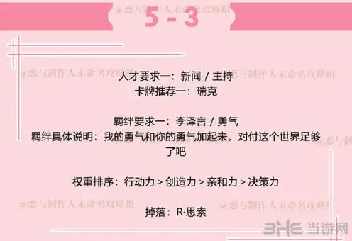 恋与制作人李泽言拍摄副本5-3攻略分享