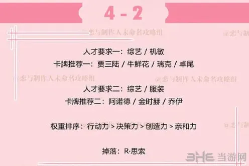 恋与制作人李泽言拍摄副本4-2指南 三星通关流程