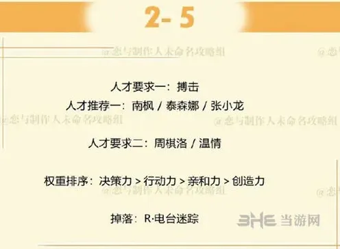 恋与制作人周棋洛拍摄副本2-5完整攻略
