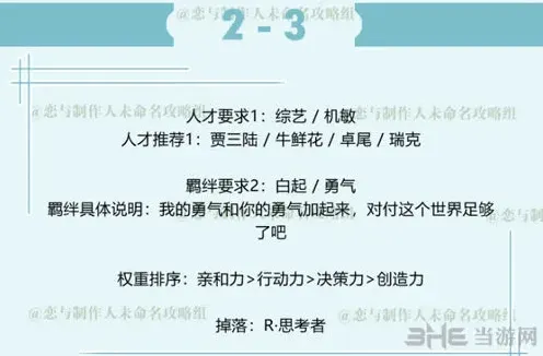 恋与制作人白起拍摄副本三星流程