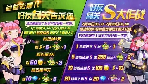 节奏大师7月好友闯关钻石礼包活动教程