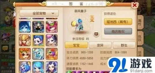 梦幻西游85级宠物完整指南
