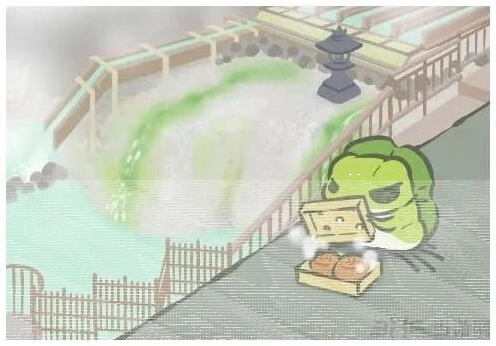 旅行青蛙温泉馒头明信片技巧