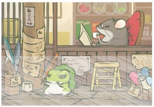 旅行青蛙屋内杂货店明信片教程