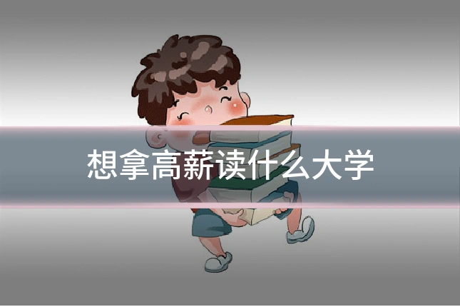想拿高薪读什么大学