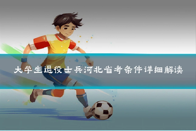 大学生退役士兵河北省考条件详细解读