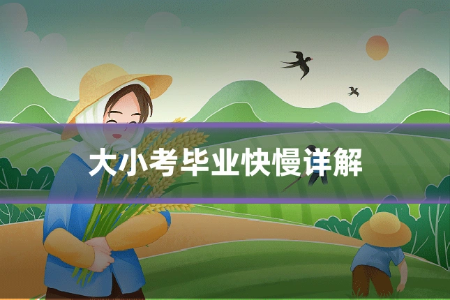 大小考毕业快慢详解