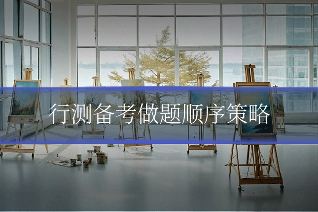 行测备考做题顺序策略