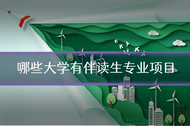 哪些大学有伴读生专业项目