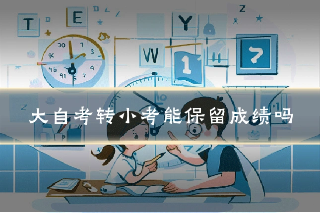 大自考转小考能保留成绩吗