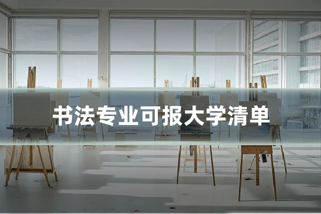 书法专业可报大学清单
