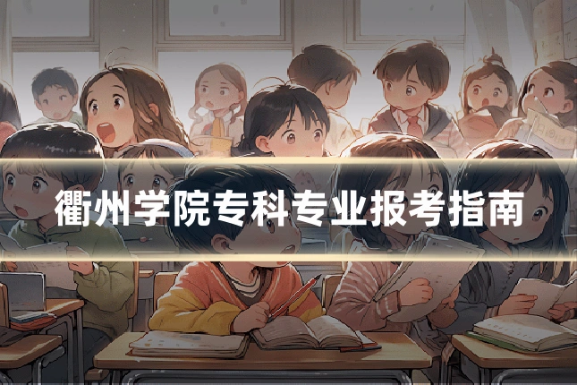 衢州学院专科专业报考指南