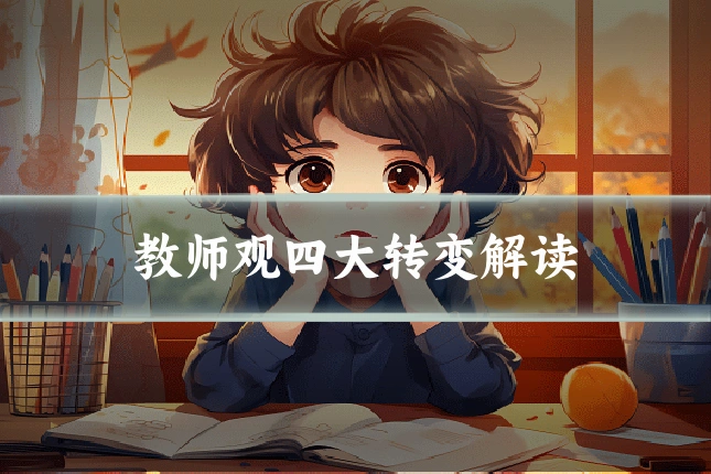 教师观四大转变解读