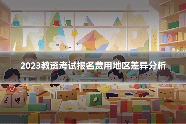2023教资考试报名费用地区差异分析